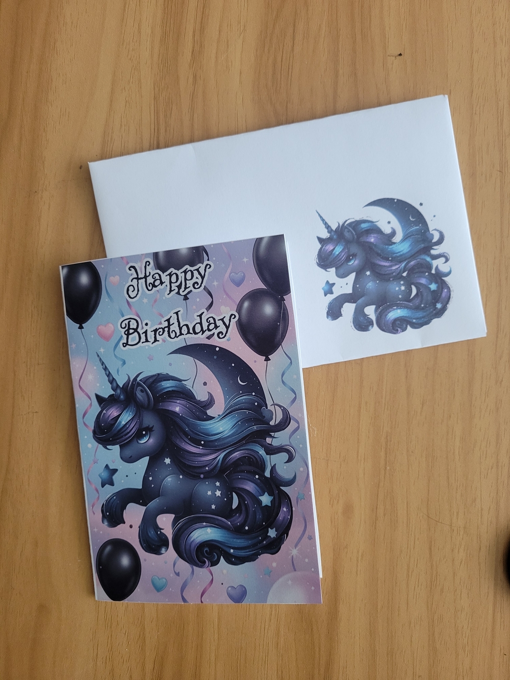 🖤NEW🖤 Birthday Unicorn Greeting Card – Midnight Blue